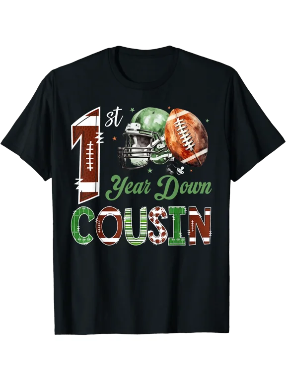 Cousin Of The 1 Year Old Football 1St Birthday Boy T-Shirt