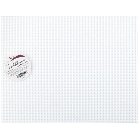 Cousin Plastic Canvas 1 Count 10"X13"-White