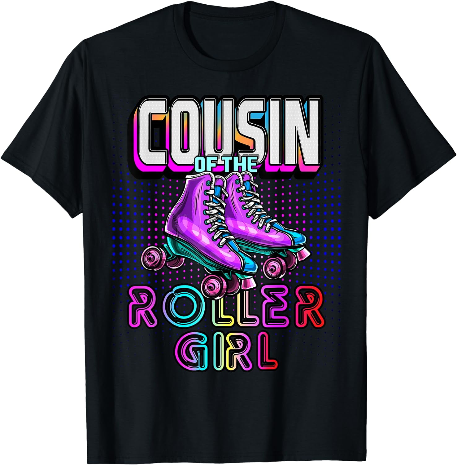 Cousin Roller Girl Roller Skating Birthday Matching Family TShirt