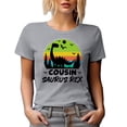 thumbnail image 1 of Cousin Saurus Rex, Dinosaur Lover, Heather Grey T-Shirt, Large, 1 of 5