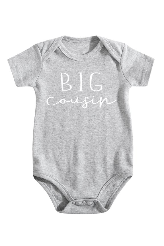 Cousin Shirts for Kids Cousin Pregnancy Announcement Toddler Clothes Light Gray-style 3-6M