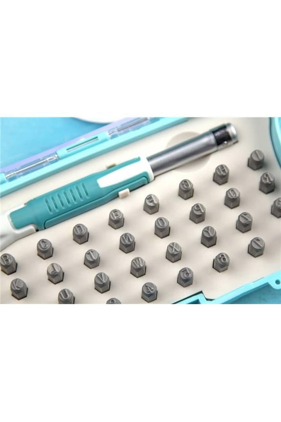 Stamp & Go Metal Stamping Tool Kit, Silver and Teal
