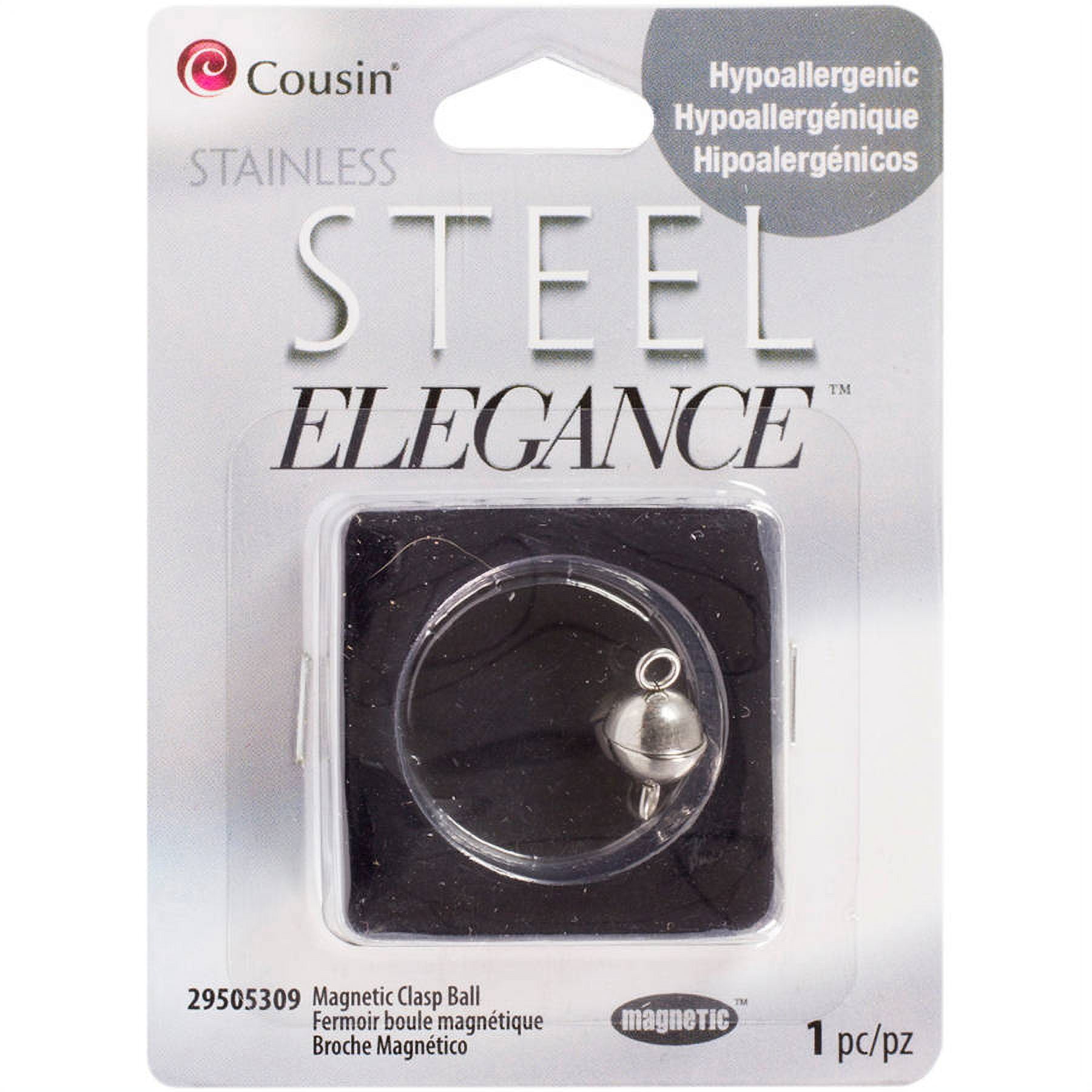 Cousin Steel Elegance Clasp Ball
