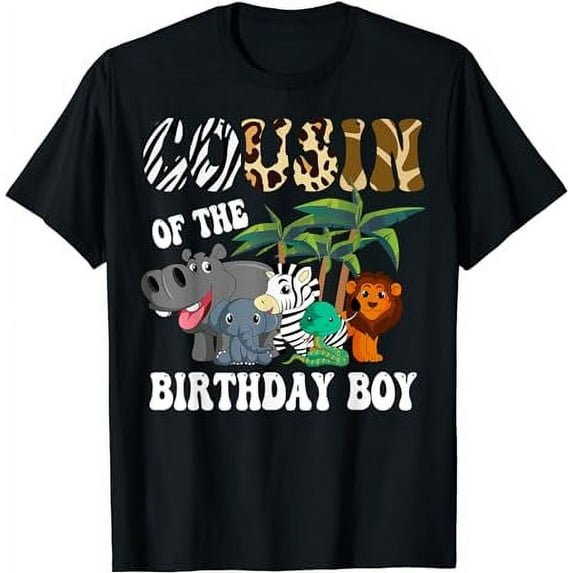 Cousin of the Birthday Boy Zoo Bday Safari Celebration T-Shirt