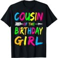 thumbnail image 1 of Cousin of the Birthday Girl Retro 80's Party Shirt T-Shirt, 1 of 4