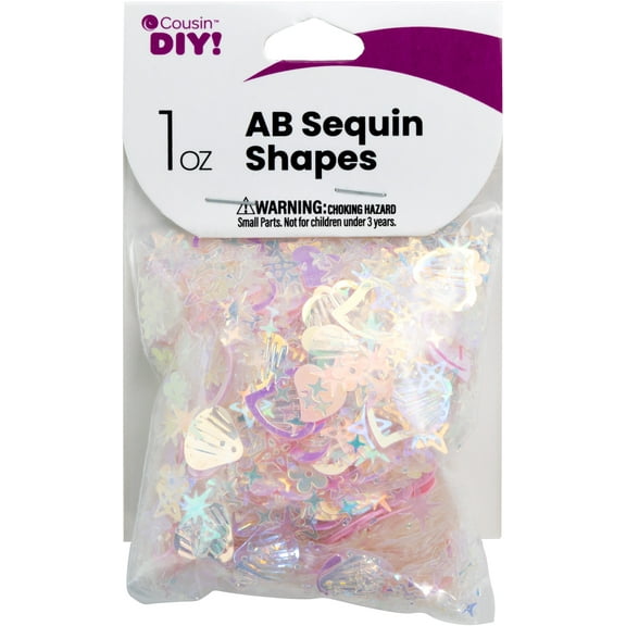 CousinDIY Crystal Sequins 1oz-Assorted Shapes