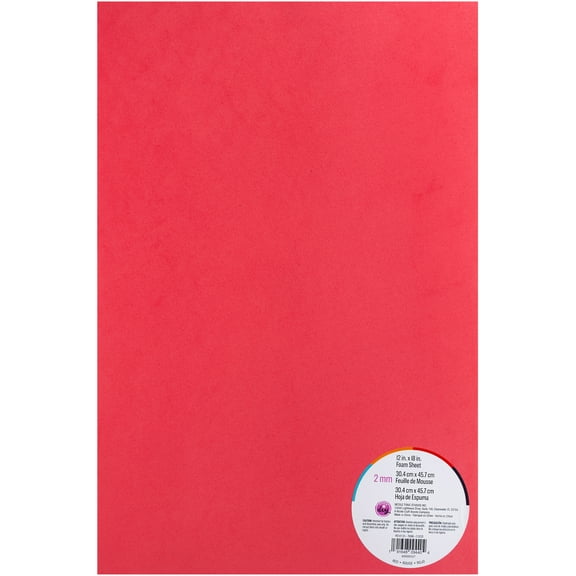 CousinDIY Foam Sheet 12"X18" 2mm-Red