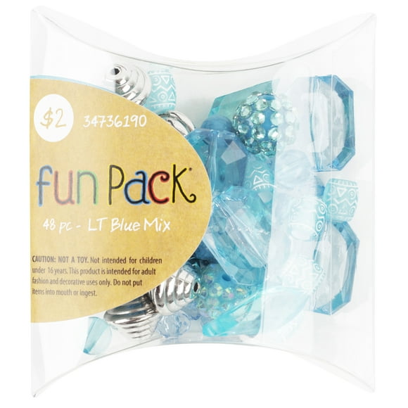 CousinDIY Fun Pack Bead Mix-Light Blue Mix