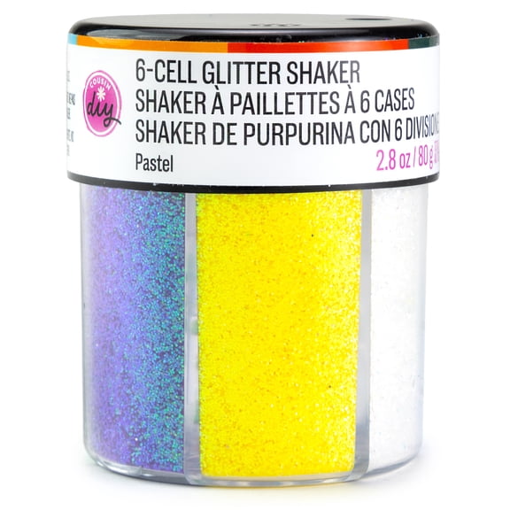 CousinDIY Glitter 6 Cell-Pastel