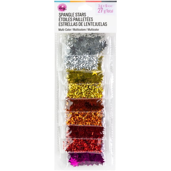 CousinDIY Mixed Spangle Stars 3g 9/Pkg-Multi-Colored
