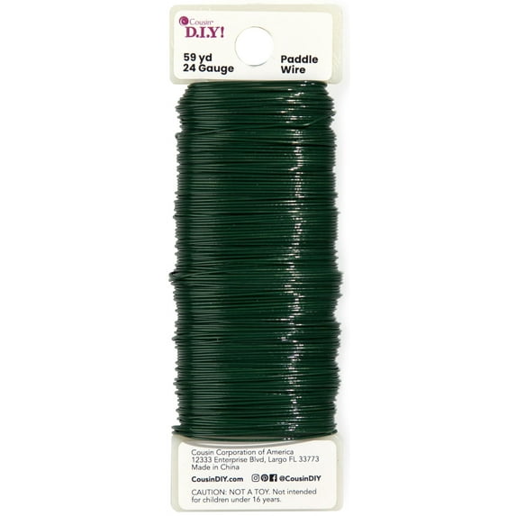 CousinDIY Paddle Wire 24 Gauge 59yd-Green