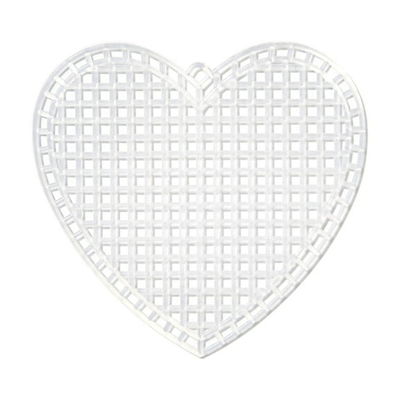 CousinDIY Plastic Canvas Shape 7 Count 3" 10/Pkg-Hearts Clear