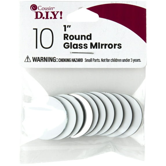 CousinDIY Round Glass Mirrors 10/Pkg-1"