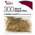 thumbnail image 1 of CousinDIY Sequin Pins 300/Pkg-Size 12, Gold, 1 of 2
