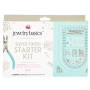 CousinDIY Silver Jewelry Findings Kit with Tools, 858 Pieces