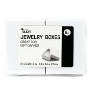 Small Rectangle 3x2in Paper Jewelry Boxes, White, Pendant/Earring, 69990135, 6 Piece