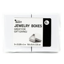 CousinDIY Small Rectangle 3x2in Paper Jewelry Boxes, White, Pendant/Earring, 69990135, 6 Piece