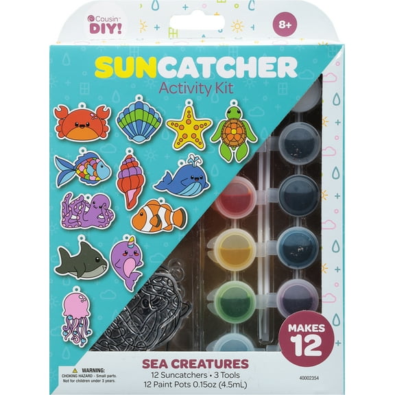 CousinDIY Suncatcher Kit-Sea, Makes 12