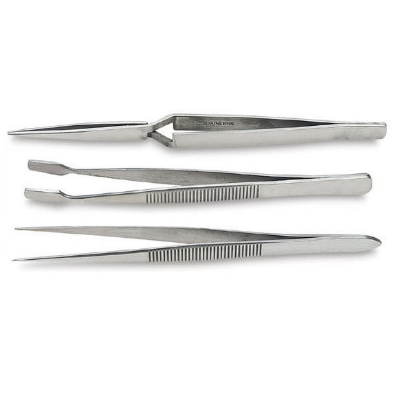 CousinDIY Tool Basics Tweezers 3/Pkg-4.5"