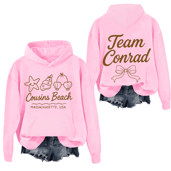Cousins Beach Hoodie Team Conrad Sweatshirt Shell Beach Women Graphic Tees