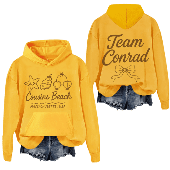 Cousins Beach Hoodie Team Conrad Sweatshirt Shell Beach Women Graphic Tees