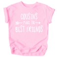 thumbnail image 1 of Cousins Make The Best Friend T-Shirt for Baby and Toddler Girls Fun Family Outfits Pink Shirt 3T, 1 of 2