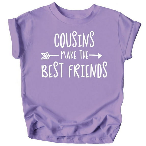 Cousins Make The Best Friend T-Shirt for Baby and Toddler Girls Fun Family Outfits Purple Shirt 5-6