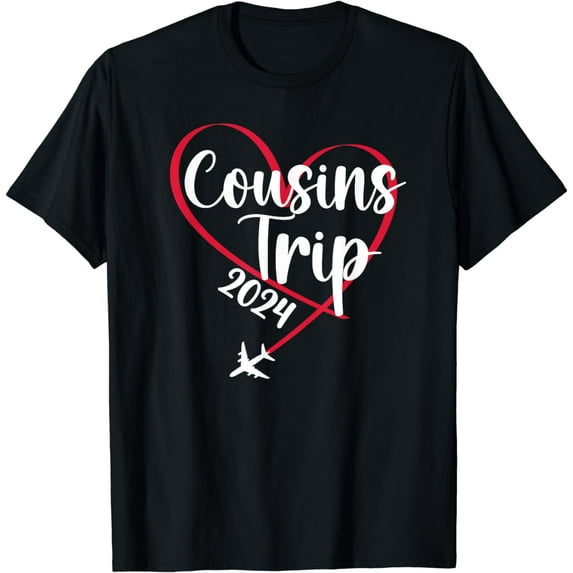Cousins Trip 2024 Heart Vacation Travel Cousins Weekend T-Shirt
