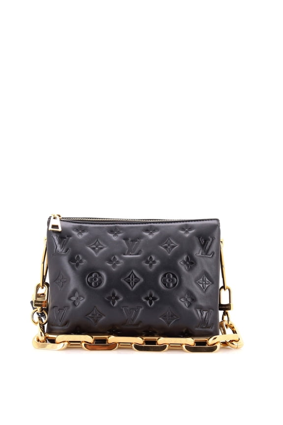 Coussin Bag Monogram Embossed Lambskin BB By Rebag