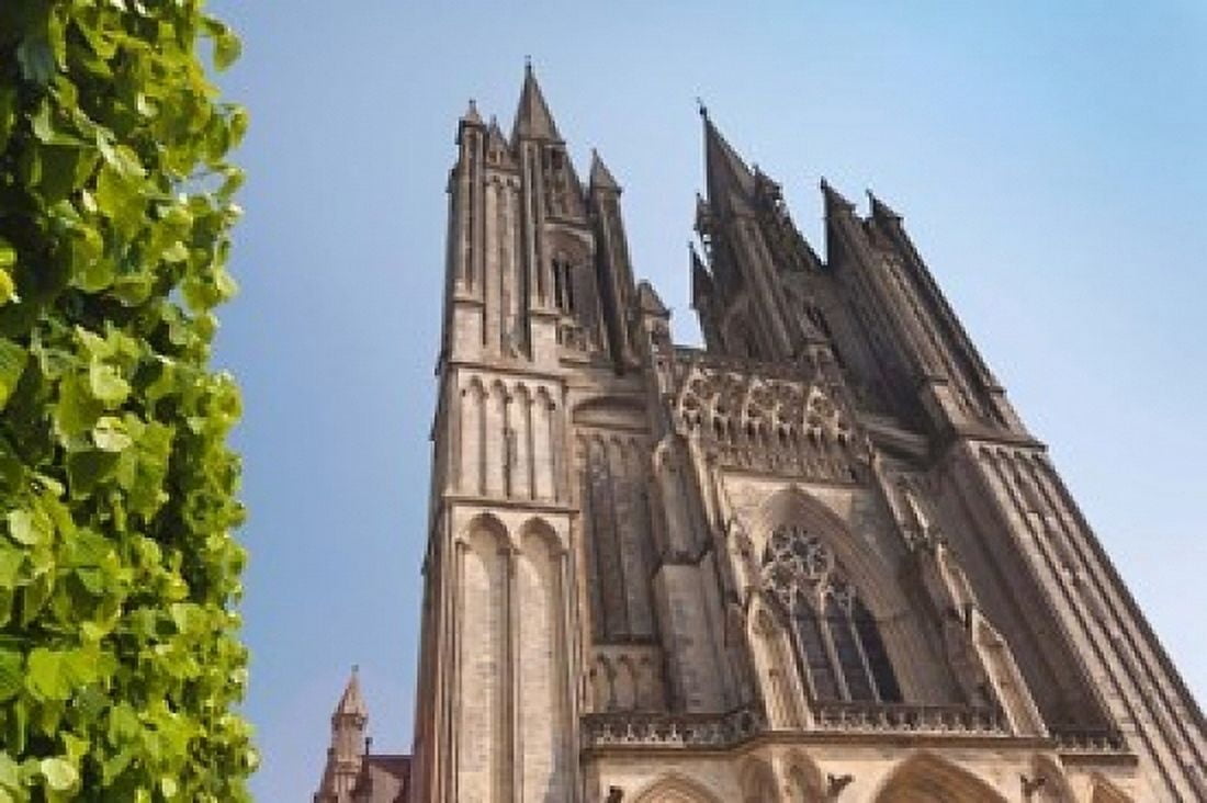 Coutances Cathedral Coutances Canvas Art - Walter Bibikow DanitaDelimont (36 x 24)