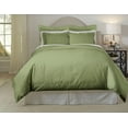 thumbnail image 1 of Couture Charm 3 Sided Zipper Closure Duvet Cover 3-Piece Set Unique Design 500-TC Peruvian Pima Cotton, Queen ( 90" x 90" ) (Moss, Solid), 1 of 4