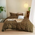 thumbnail image 1 of Couture Charm Decorative Coconut Button Closure Duvet Cover 3-Piece Set Unique Design 600-TC Egyptian Cotton, California King ( 104" x 98" ) (Leopard Print), 1 of 4