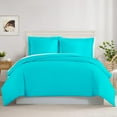 thumbnail image 1 of Couture Charm Decorative Coconut Button Closure Duvet Cover 3-Piece Set Unique Design 600-TC Egyptian Cotton, King ( 104" x 90" ) (Turquoise, Stripe), 1 of 4