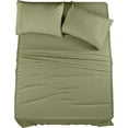 thumbnail image 1 of Couture Charm Hotel Luxury 500-TC Peruvian Pima Cotton Olympic-Queen Size 4-Pcs Sheet Set Fits Upto 10-12" Deep Pocket (Solid, Moss), 1 of 3