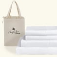 thumbnail image 1 of Couture Charm Hotel Luxury 500-TC Peruvian Pima Cotton Queen Size 4-Pcs Sheet Set Fits Upto 10-12" Deep Pocket (Solid, White), 1 of 4