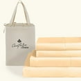 thumbnail image 1 of Couture Charm Hotel Luxury 600-TC Egyptian Cotton California King Size 4-Pcs Sheet Set Fits Upto 6-9" Deep Pocket (Solid, Beige), 1 of 4