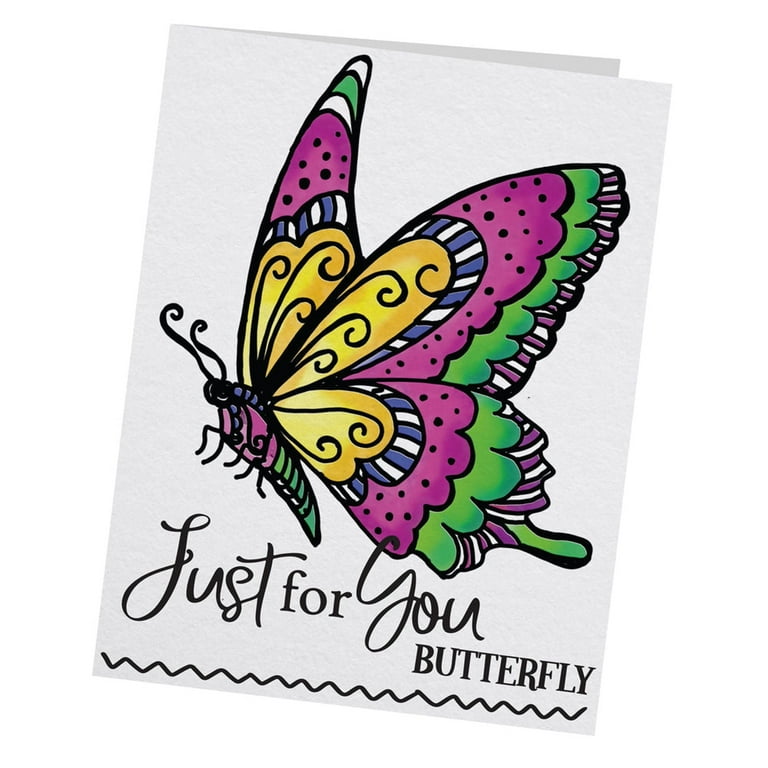 Couture Creations - Just For You Butterfly Stamp & Colour Outline Stamps  (9pc)