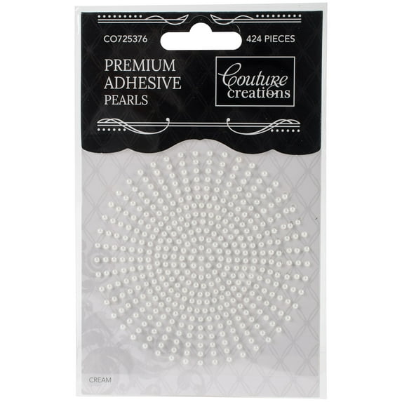 Couture Creations Self-Adhesive Pearls 2mm 424/Pkg-Cream
