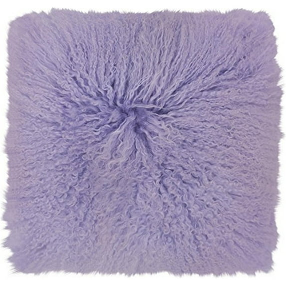 Couture Fur Lavender Tibetan Sheepskin Pillow