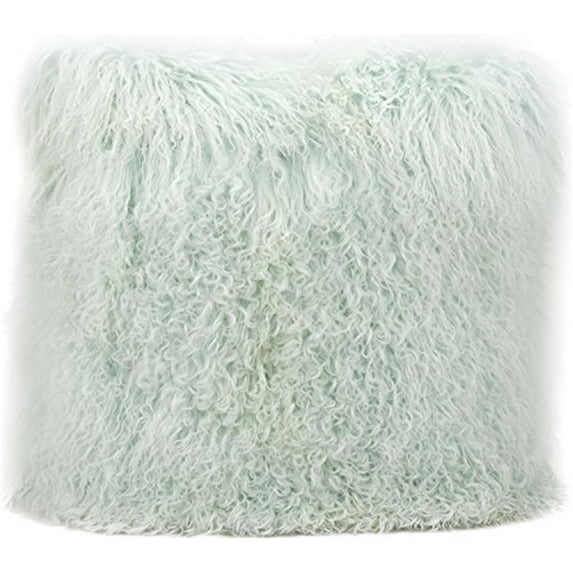 Couture Fur Seafoam Tibetan Sheepskin Pillow