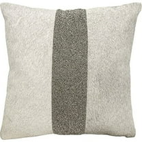 Couture Hide Grey Pewter Shimmer Stripe Pillow