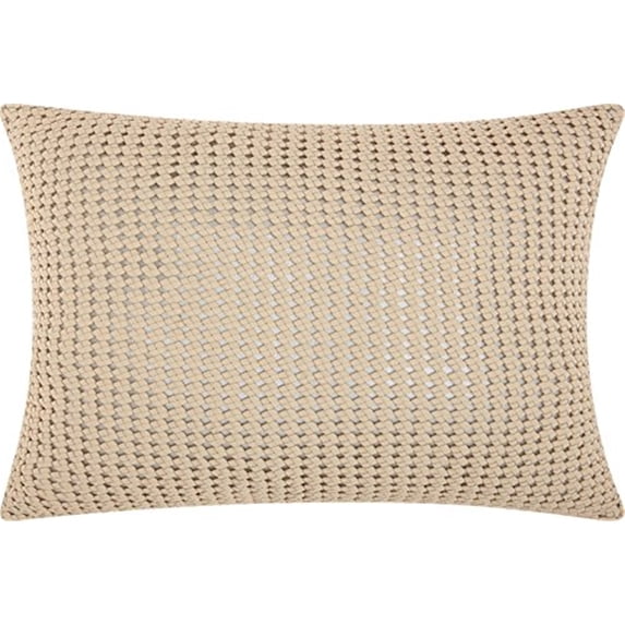 Couture Hide White Silver Woven Metallic Pillow