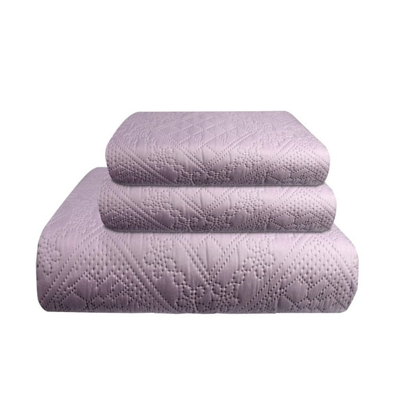 Couture Home Collection Vintage Parisian Inspired Paisley Embossed Quilt Set