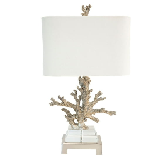 Couture Lamps Coral Resin Table Lamp Silver