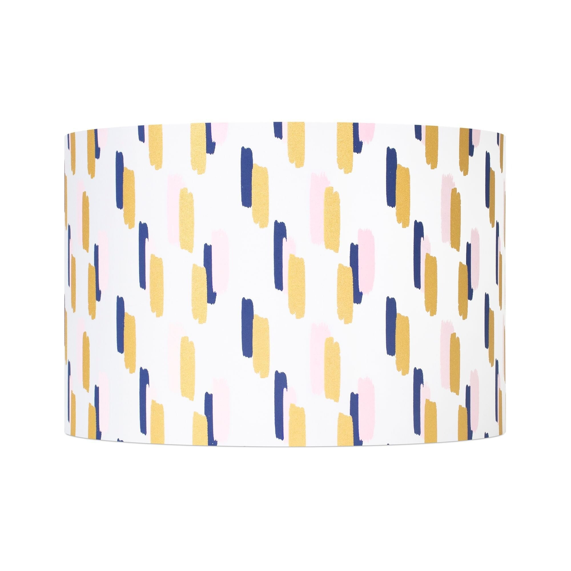 Multicolor Linen Drum Lamp Shade with Rounded Corners