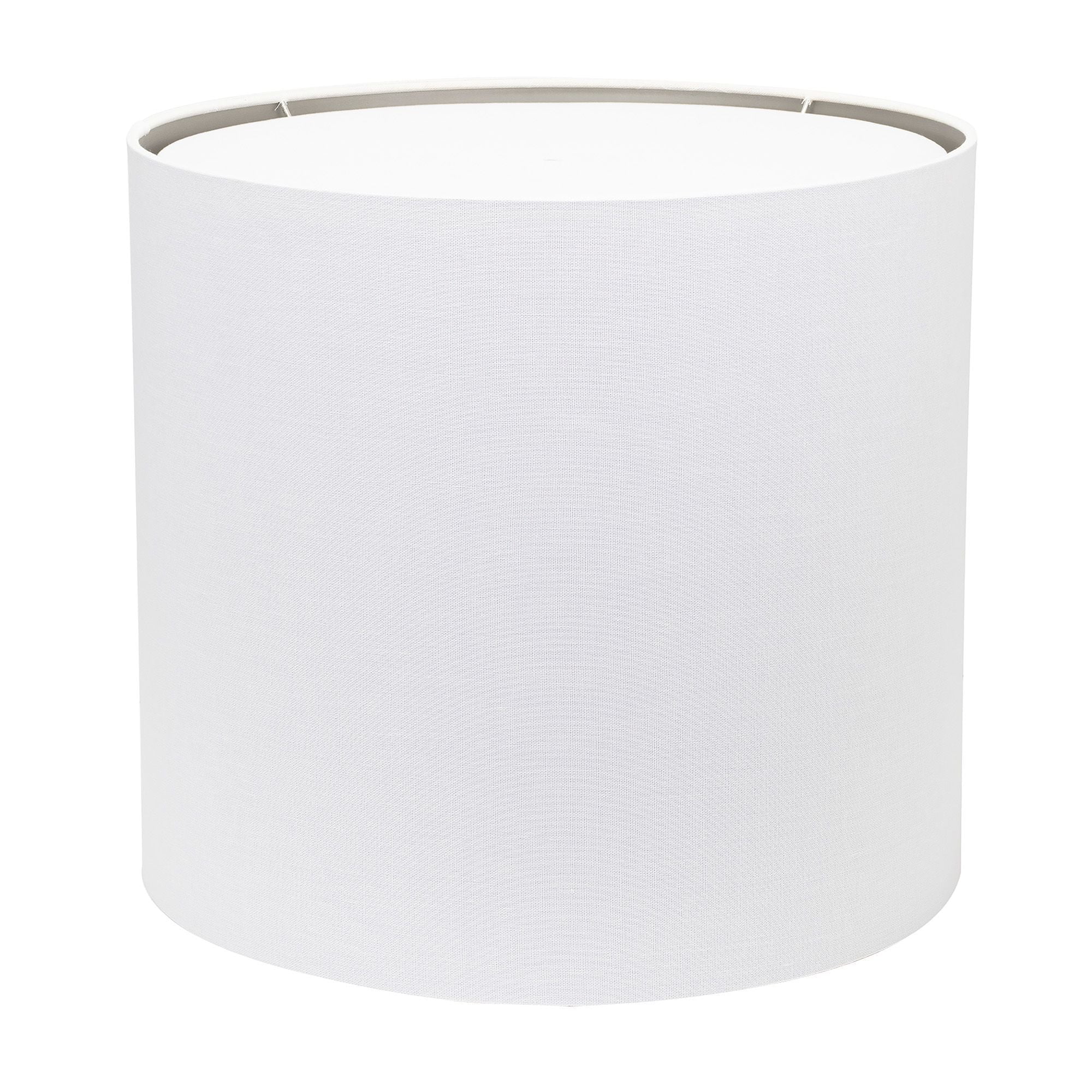 White Linen Drum Lamp Shade 16" H x 18" W