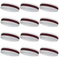 thumbnail image 1 of Couver 2 Color White Sport Head Sweatband Terry Cloth Headband - 12PCS Bulk Set ( Maroon), 1 of 6