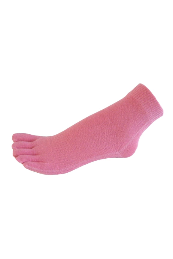 5 Finger Toes Ankle Toe Socks 1 Pair, Pink, Large