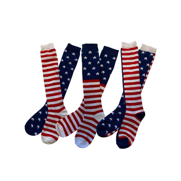 Couver Adult Unisex Casual Wear Cotton Knee High Referee Socks Multi-Assorted Pack(Usa , Medium (3 Pairs))