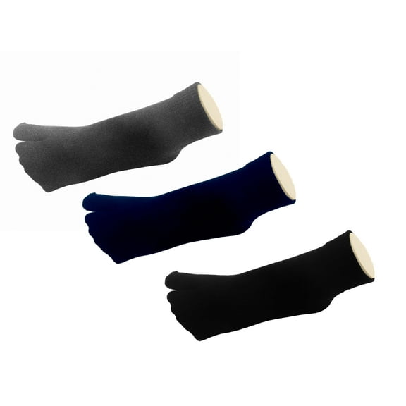 Couver Ankle Toe Socks 3 Pair, Random Color, Medium